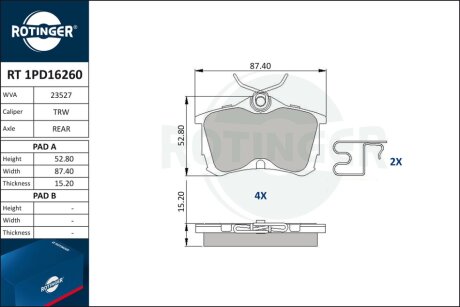 Автозапчастина Rotinger RT 1PD16260