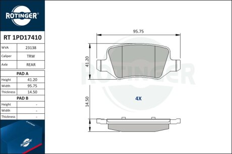 Автозапчастина Rotinger RT 1PD17410