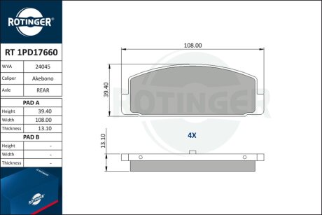 Автозапчастина Rotinger RT 1PD17660