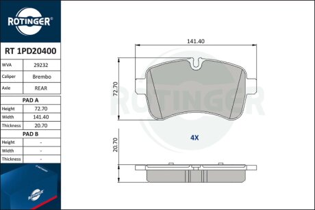 Автозапчастина Rotinger RT 1PD20400