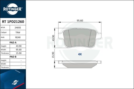 Автозапчастина Rotinger RT 1PD21260