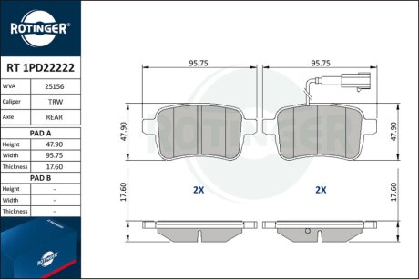 Автозапчастина Rotinger RT 1PD22222