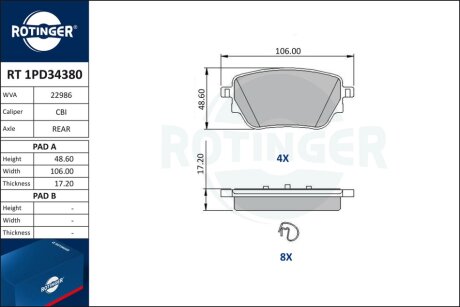 Автозапчастина Rotinger RT 1PD34380