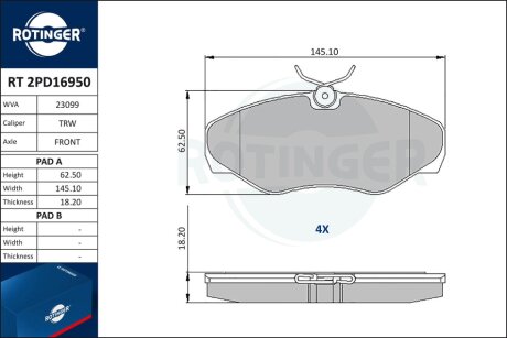 Автозапчастина Rotinger RT 2PD16950