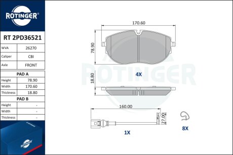 Автозапчастина Rotinger RT 2PD36521