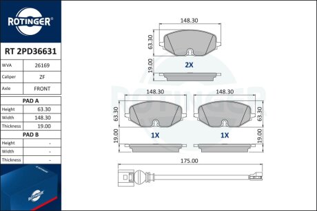 Автозапчастина Rotinger RT 2PD36631