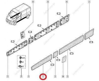 Молдинг кузова Rotweiss RWS1158