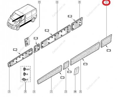 Молдинг кузова Rotweiss RWS1164