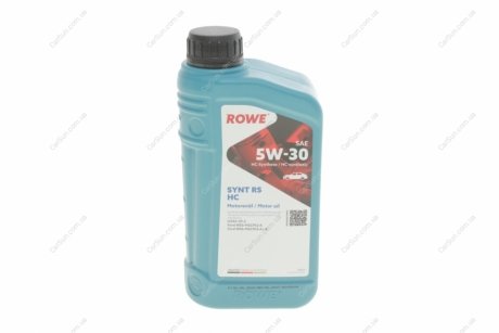 Олива 5W30 HIGHTEC SYNT RS HC (1L) (ILSAC GF-2/WSS-M2C912-A/WSS-M2C913-A/-B) Rowe 20024-0010-99