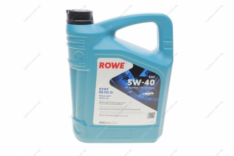 Олива моторна HIGHTEC SYNT RS HC-D SAE 5W-40 (4 L) Rowe 20163-0040-99