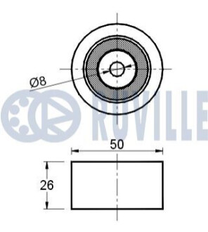 Ролик генератора Fiat Scudo 2.0HDI (паразитний) (50х26) RUVILLE 540515