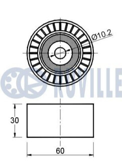 Ролик ГРМ Citroen Berlingo/Ford Transit 1.6TDCI 05- (паразитний) (60x30) RUVILLE 541149