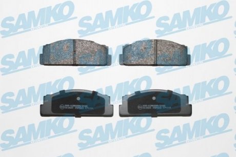 Гальмівні колодки, дискове гальмо (набір) SAMKO 5SP003 (фото 1)