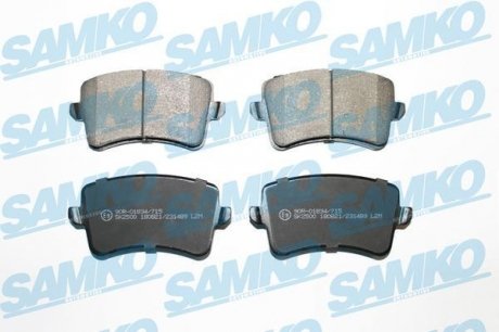 Колодки дискового тормоза SAMKO 5SP1489