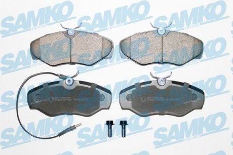 Гальмівні колодки, дискове гальмо (набір) SAMKO 5SP1660 (фото 1)