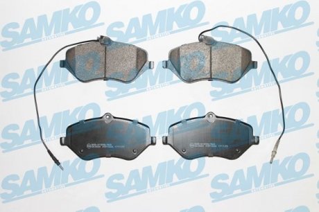 Гальмівні колодки, дискове гальмо (набір) SAMKO 5SP1666 (фото 1)