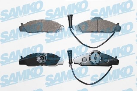 Гальмівні колодки, дискове гальмо (набір) SAMKO 5SP721