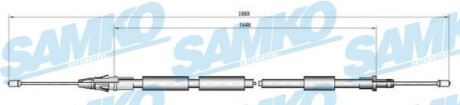 Трос ручного гальма.r. XSARA PICASSO /L 1860/1645 SAMKO C0106B