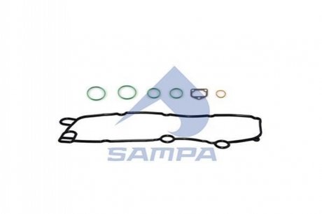 Комплект Прокладок Радіатора Масла (Теплообмінника) Scania 4/4 Bus-Series P/g/r/t Dc11.01-Dt12.17 (Гума) SAMPA 040669