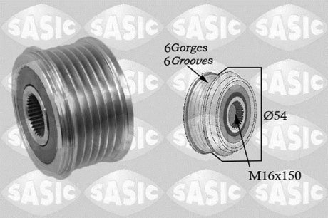 Шкив генератора - (30667687) SASIC 1676011 (фото 1)