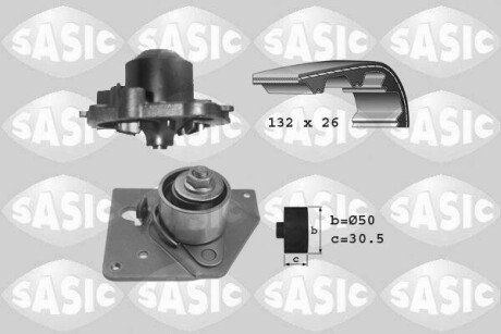 Насос води + комплект зубчатого ремня SASIC 3904007