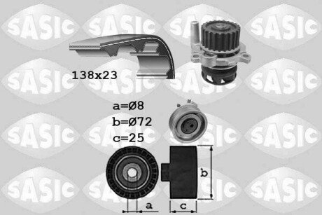 SEAT SKODA VWG Alhambra Cordoba Ibiza Fabia Octavia Superb New Beetle Bora Golf IV V Jetta Passat V Polo Sharan Touran Caddy Transporter TYP5 (F7J/H) 03- SASIC 3906091 (фото 1)