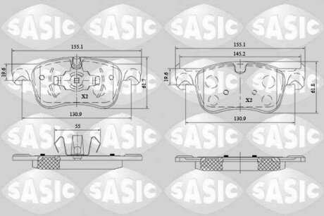 Колодки гальмівні (передні) Citroen C4 13-/ Berlingo/Peugeot Partner 18- SASIC 6210073