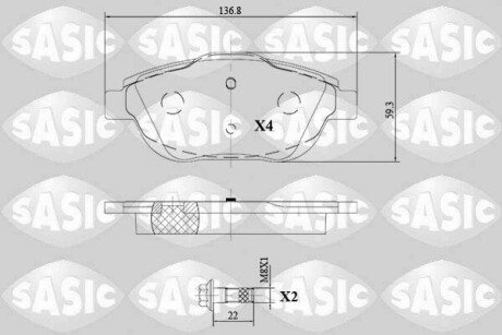 Колодки гальмівні (передні) Citroen С3 09- SASIC 6210078