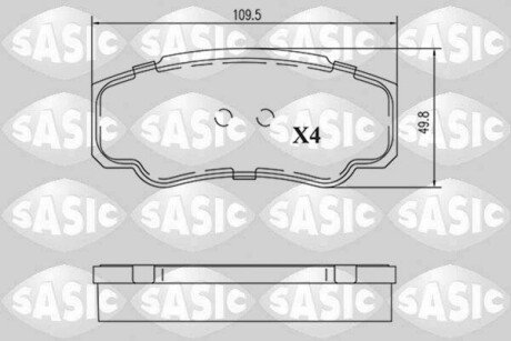 Колодки гальмівні (задні) Citroen Jumper/Fiat Ducato/Peugeot Boxer 94- SASIC 6210089 (фото 1)