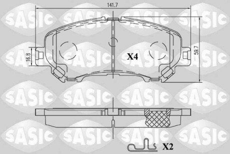 Колодки гальмівні (задні) MB Vito (W447) 14- (Brembo) Q+ SASIC 6214039