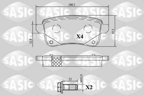 Колодки гальмівні (задні) Renault Megane IV/Scenic IV/Grand Scenic IV/Espace/Talisman 16- SASIC 6214047