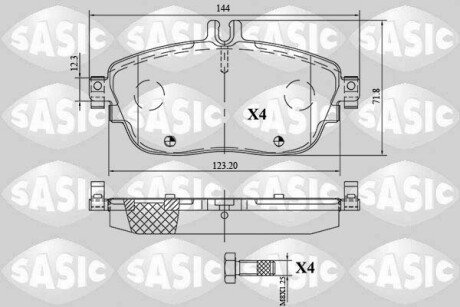 Колодки гальмівні (передні) MB B-class (W242/246)/ GLA-class (X156) 11- SASIC 6216158