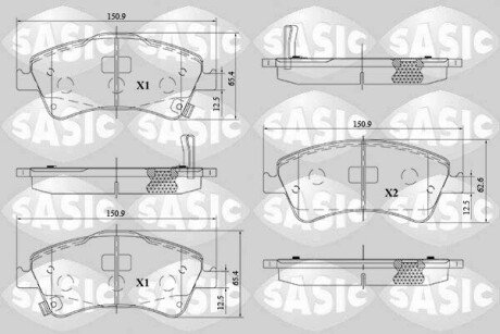 Колодки гальмівні (передні) Toyota Auris/Avensis 08- (Bosch) (з датчиком) SASIC 6216170