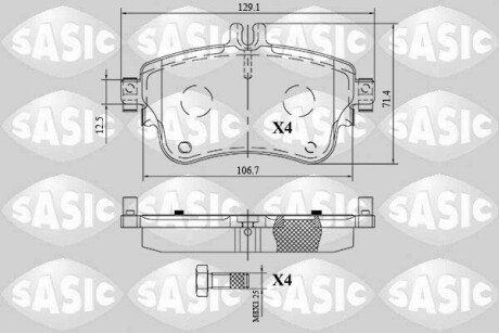 Колодки гальмівні (передні) MB A-class (W176)/B-class (W246) 11- (TRW) Q+ SASIC 6216175