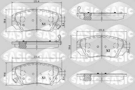 Колодки гальмівні (передні) Opel Insignia/Chevrolet Aveo 05- (Mando) SASIC 6216177