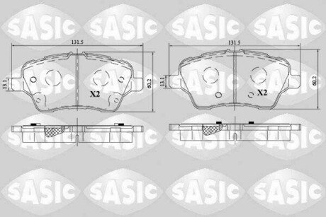 Колодки гальмівні (передні) Ford Courier 14- (TRW) Q+ SASIC 6216180 (фото 1)