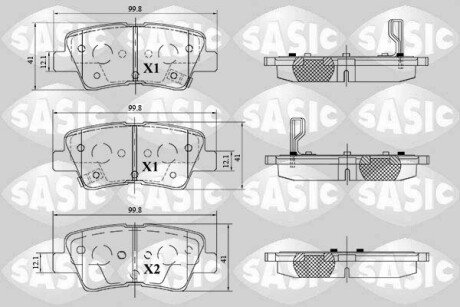 Колодки гальмівні (задні) Hyundai Sonata/Tucson 15-/Kia Rio/Sportage 15- (Akebono) Q+ SASIC 6216183