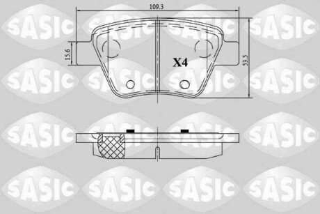 Колодки гальмівні (задні) VW Caddy 10- SASIC 6216187