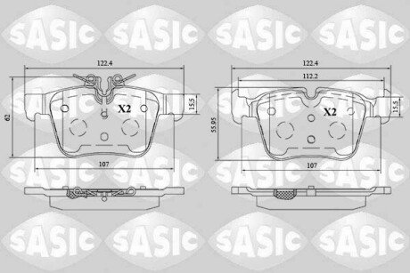 Колодки гальмівні (задні) MB C-class (W205/A205/S205/C205) 14- (Teves) Q+ SASIC 6216193