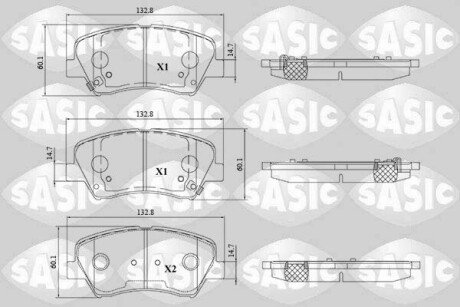 Колодки гальмівні (передні) Hyundai Elantra/ i30/Veloster 11-/Kia Ceed/Cerato 12-/Soul 09- SASIC 6216195