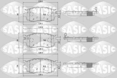 Колодки гальмівні (передні) Kia Rio II 05-/Hyundai i20 08-15/Accent 05-10 (Mando) SASIC 6216198