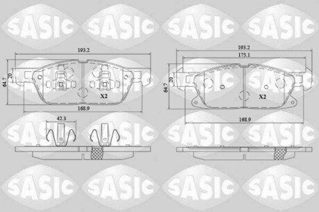 Колодки гальмівні (передні) Ford Galaxy III/S-Max 15- SASIC 6216211 (фото 1)