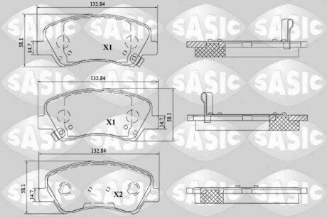 Колодки гальмівні (передні) Hyundai Accent IV/Kia Rio 10- (Mando) Q+ SASIC 6216213