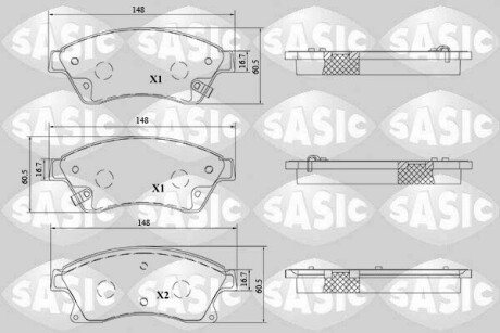 Колодки гальмівні (передні) Chevrolet Aveo 11-/Opel Astra J 09- SASIC 6216215