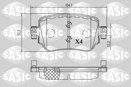 Колодки гальмівні (задні) Audi Q3/Skoda Octavia/Seat Leon/VW Golf/Caddy IV 14- SASIC 6216217