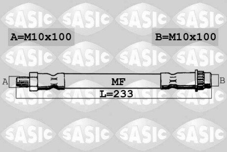 Шланг гальмівний SASIC 6600002