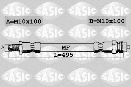 Гальмівний шланг - (51748936 / 4806F3) SASIC 6600016 (фото 1)