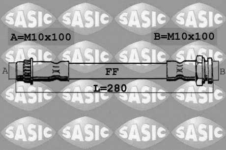 Гальмівний шланг - (81E06) SASIC 6600018 (фото 1)