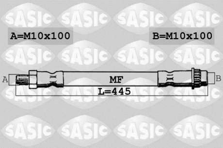Гальмівний шланг - (4806G4) SASIC 6600031