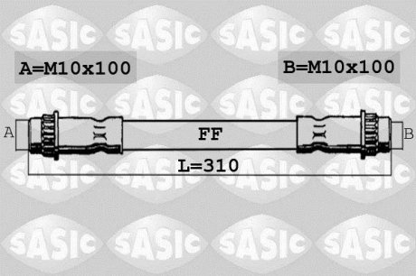 Тормозной шланг - SASIC 6604033 (фото 1)